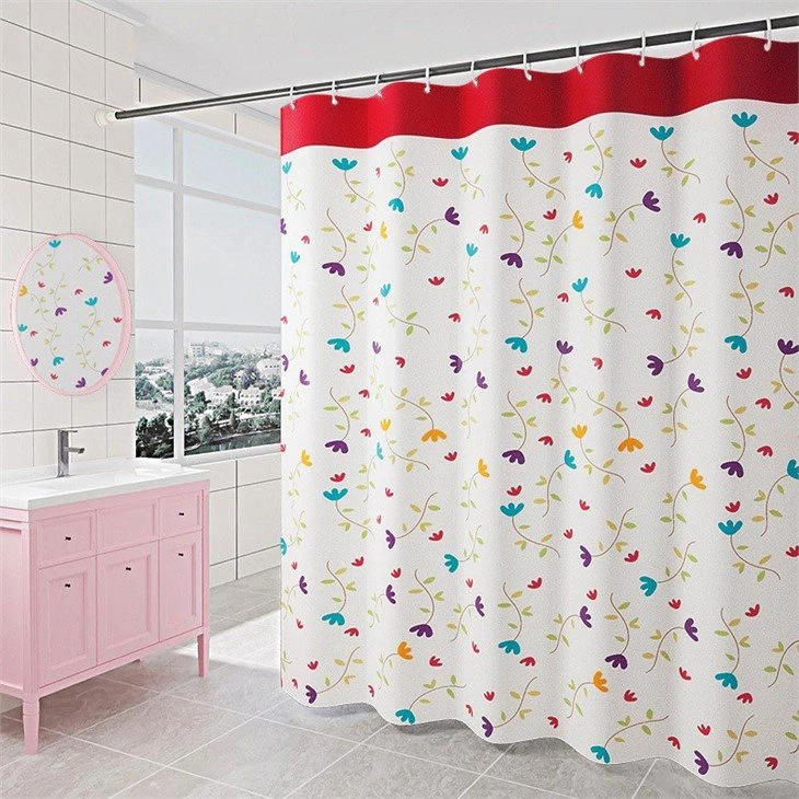pink floral shower curtain