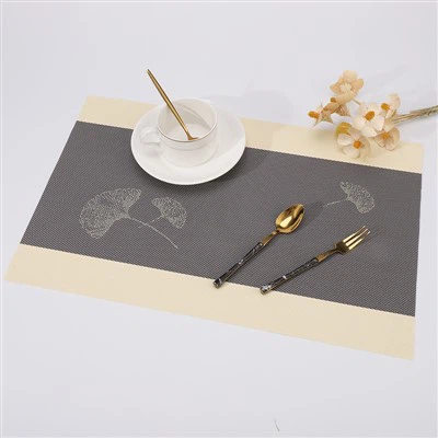 Ginkgo Leaf Placemat PVC Teslin Insulated Western Placemat Hotel Home Placemat Bejgħ bl-ingrossa