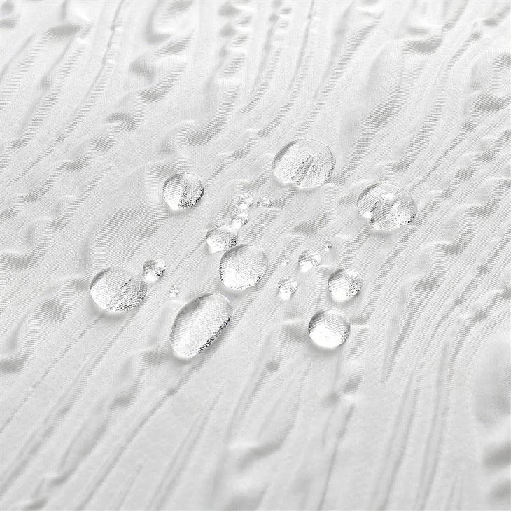 Hot Sale On Amazon 3D White Embossed Shower Curtain New Technology Design Shower Curtains For Bathroom